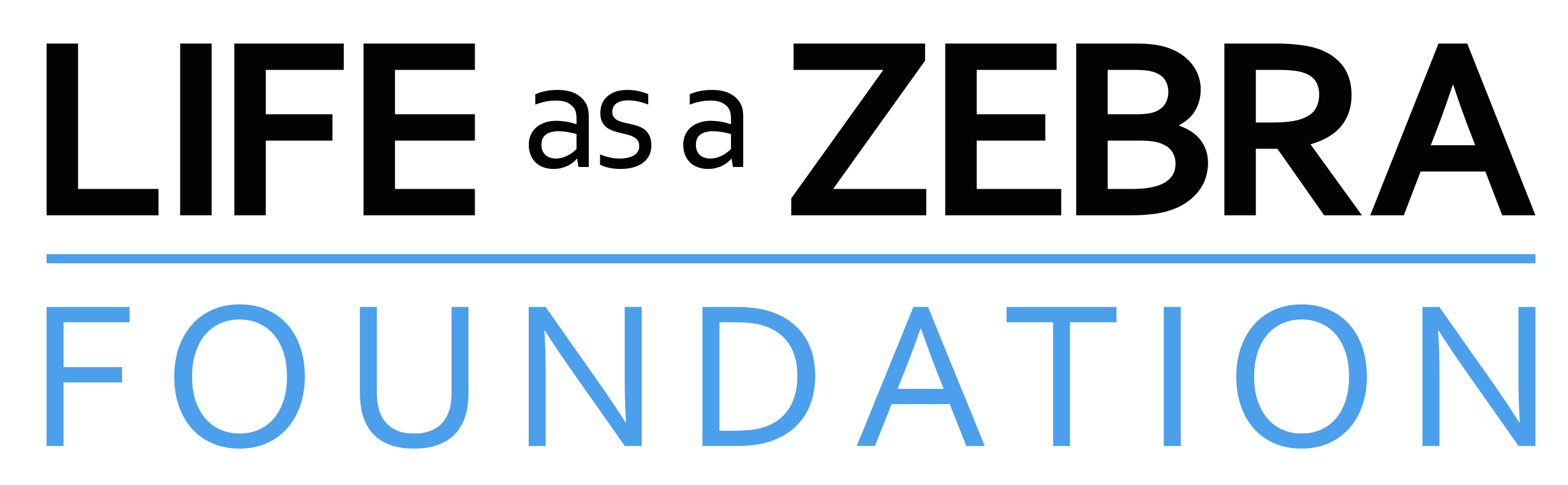 Life as a Zebra Foundation Text Logo